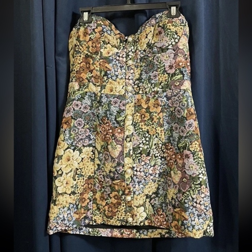 Majorelle Strapless Dayton Mini Dress In Autumn Multi XL